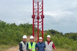 VATEC successfully put up and commissioned a 126 meters wind measurement system