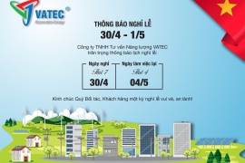 VATEC THÔNG BÁO LỊCH NGHỈ LỄ 30/4 - 1/5